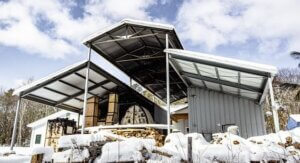 watershed kiln pad in snow